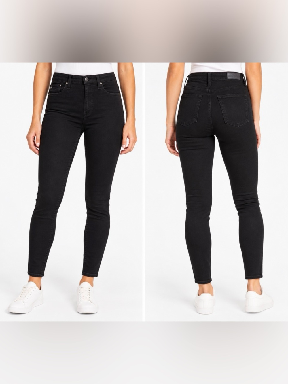 AG Adriano Goldschmied The Mila Super High Rise Skinny Black Jeans Size 29